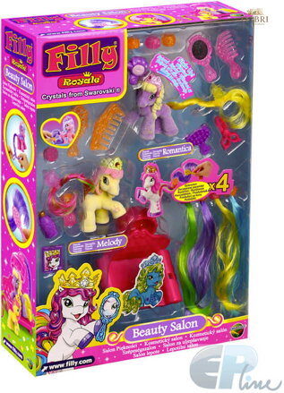 EP line Filly Royale Kosmetický salón kadeřnický set 2 koníci s doplňky plast