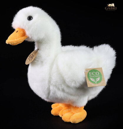 PLYŠ Kachna bílá 24cm Eco-Friendly *PLYŠOVÉ HRAČKY*