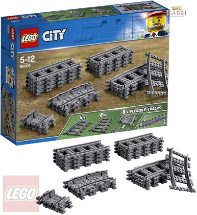 LEGO CITY Koleje rovné a zahnuté doplněk k vláčkodráze 60205 STAVEBNICE