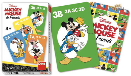 DINO Hra karetní Kvarteto Mickey Mouse a kamarádi *SPOLEČENSKÉ HRY*
