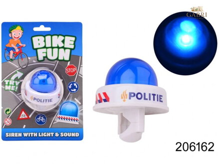Maják modrý policie na kolo na řídítka na baterie Světlo Zvuk