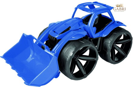 WADER Auto baby nakladač Maximus 68cm velká kola modrý na písek