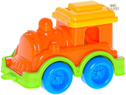 Vláček baby barevná mašinka volný chod plast