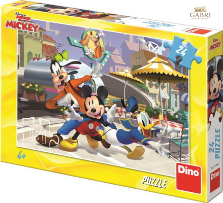 DINO Puzzle 24 dílků Disney Mickey a přátelé skládačka 26x18cm