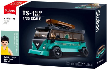 SLUBAN Model Bricks Surfařský vůz TS-1 276 dílků + figurka STAVEBNICE