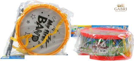 Bubínek velký dětský 21cm set se 2 paličkami v sáčku 2 barvy
