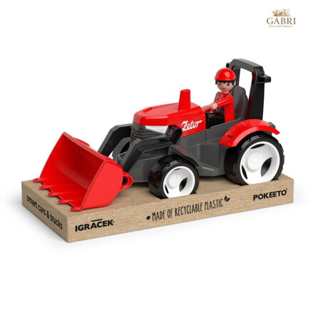 EFKO Igráček ECO MultiGO Červený traktor Zetor s radlicí, figurka Igráček