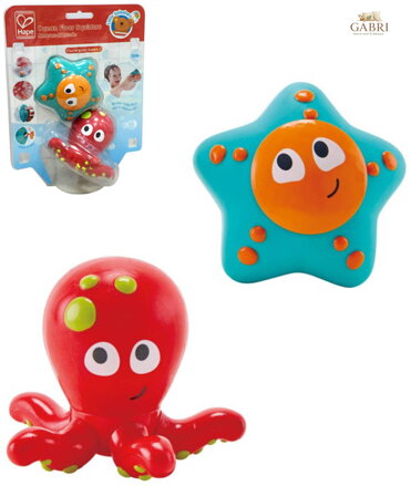 HAPE Chobotnice + hvězdice stříkací baby zvířátka do vody do vany