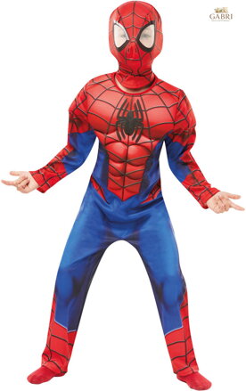KARNEVAL Šaty Spiderman vel. M s vycpávkami (110-116cm) 5-6 let *KOSTÝM*