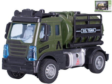 Auto army vojenské 13cm s cisternou zpětný chod plast