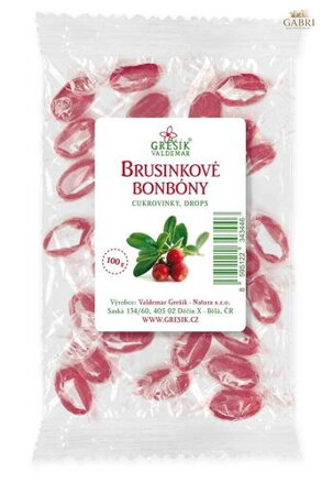 Brusinkové bonbóny 100 g GREŠÍK