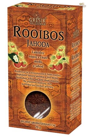 Rooibos Jahoda 70 g krab. GREŠÍK Čaje 4 světadílů