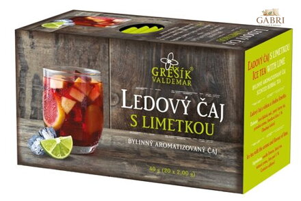 Ledový čaj s limetkou 20 n.s. přebal GREŠÍK