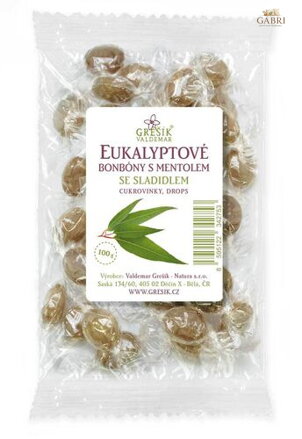 Eukalyptové bonbóny se sladidlem 100 g GREŠÍK