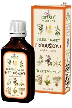 Průduškové kapky 50 ml GREŠÍK-Z-35% líh, Devatero bylin kapky