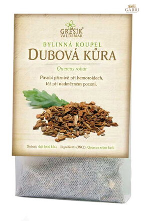 Dubová kůra koupel 20 g GREŠÍK, Bylinná koupel