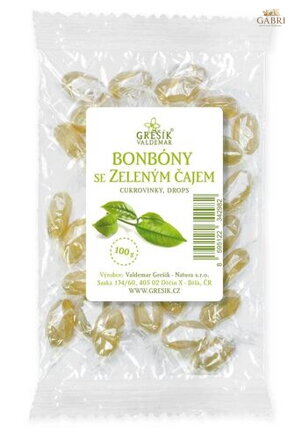 Bonbóny Se zeleným čajem 100 g GREŠÍK