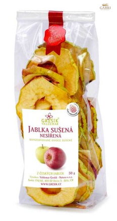 Jablka sušená nesířená 50 g GREŠÍK Sušené ovoce - J