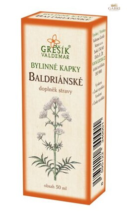 Baldriánské kapky 50 ml GREŠÍK-Z-40% líh, Bylinné kapky