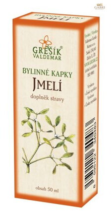 Jmelí kapky 50 ml GREŠÍK-Z-35% líh, Bylinné kapky