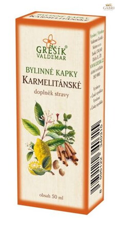 Karmelitánské kapky 50 ml GREŠÍK-Z-40% líh, Bylinné kapky