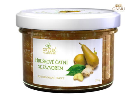 Čatní Hruškové se zázvorem 215 g GREŠÍK