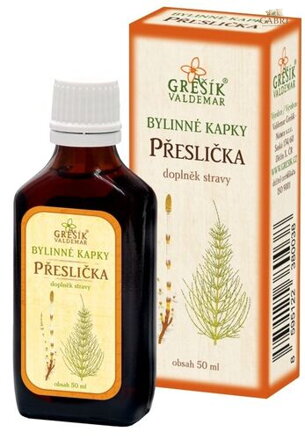 Přeslička kapky 50 ml GREŠÍK-Z-35% líh, Bylinné kapky