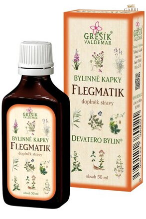 Flegmatik kapky 50 ml GREŠÍK-Z-35% líh, Devatero bylin kapky