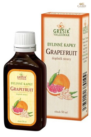 Grapefruit kapky 50 ml GREŠÍK-Z-35% líh, Bylinné kapky