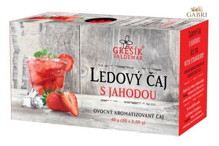 Ledový čaj s jahodou 20 n.s. přebal GREŠÍK