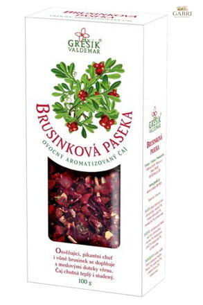 Brusinková paseka 100 g krab. GREŠÍK Ovocný čaj