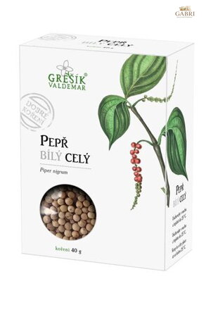 Pepř bílý celý 40 g GREŠÍK Dobré koření