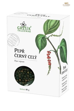Pepř černý celý 40 g GREŠÍK Dobré koření