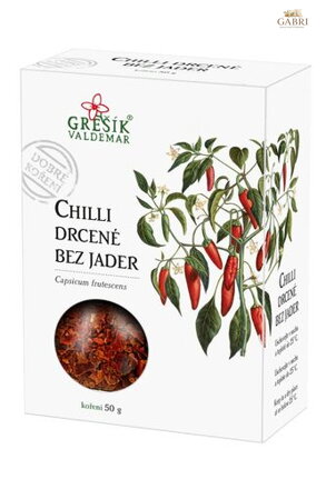 Chilli drcené bez jader 50 g GREŠÍK Dobré koření