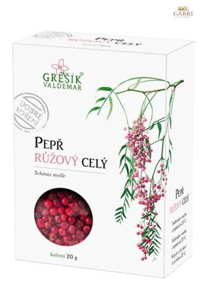 Pepř růžový celý 20 g GREŠÍK Dobré koření