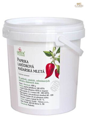 Paprika lahůdková maďarská mletá 400 g KBELÍČEK GREŠÍK Dobré koření