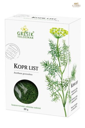 Kopr list 20 g GREŠÍK Dobré koření