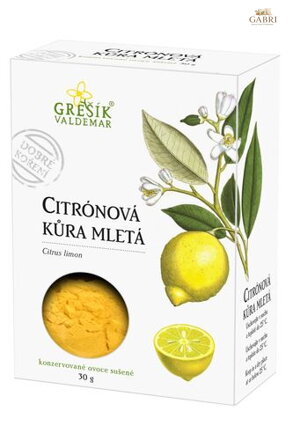 Citrónová kůra mletá 30 g GREŠÍK Dobré koření