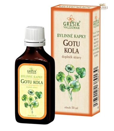 Gotu kola kapky 50 ml GREŠÍK-Z-35% líh, Bylinné kapky