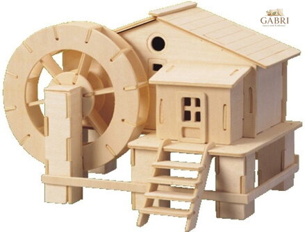 WOODEN TOY , WCK 3D puzzle Vodní mlýn