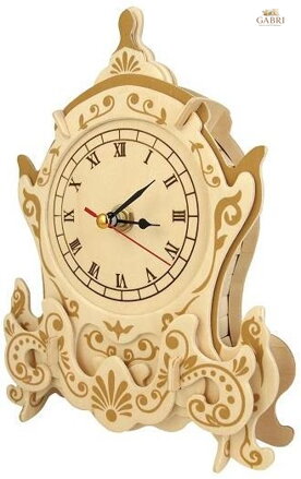 WOODEN TOY , WCK 3D puzzle Hodiny F006