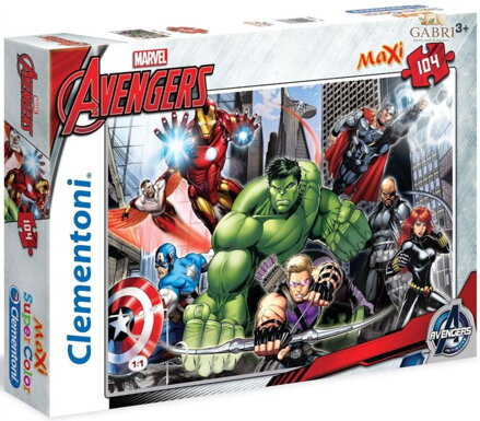 CLEMENTONI Puzzle Avengers: Připraveni k boji MAXI 104 dílků