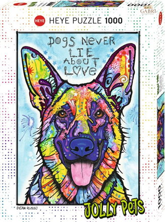 HEYE Puzzle Jolly Pets: Psi nikdy nelžou 1000 dílků