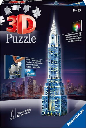 RAVENSBURGER Svítící 3D puzzle Noční edice Chrysler Building 216 dílků