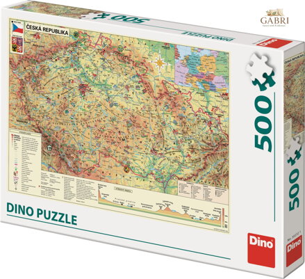DINO Puzzle Mapa České republiky 500 dílků