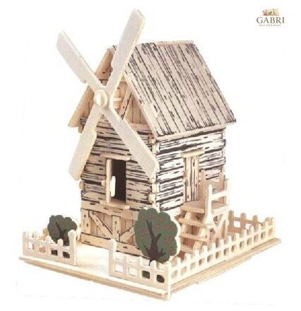 WOODEN TOY , WCK 3D puzzle Větrný mlýn