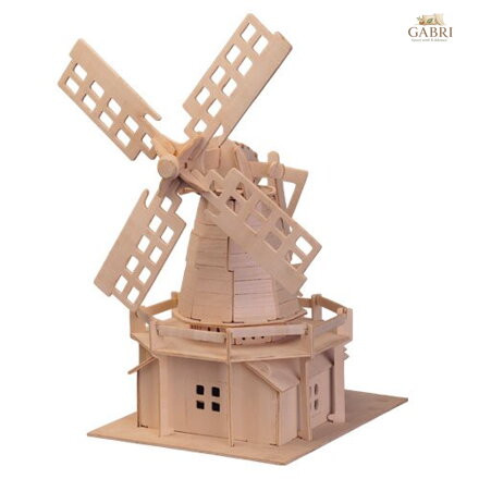 WOODEN TOY , WCK 3D puzzle Holandský větrný mlýn
