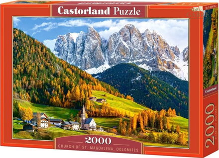 CASTORLAND Puzzle Kostel svaté Magdaleny, Dolomity 2000 dílků