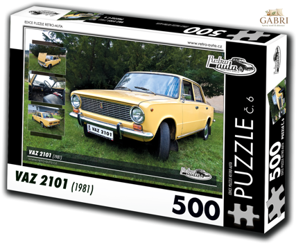 RETRO-AUTA Puzzle č. 6 VAZ 2101 (1981) 500 dílků