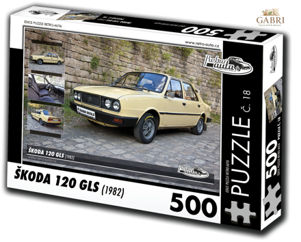 RETRO-AUTA Puzzle č. 18 Škoda 120 GLS (1982) 500 dílků